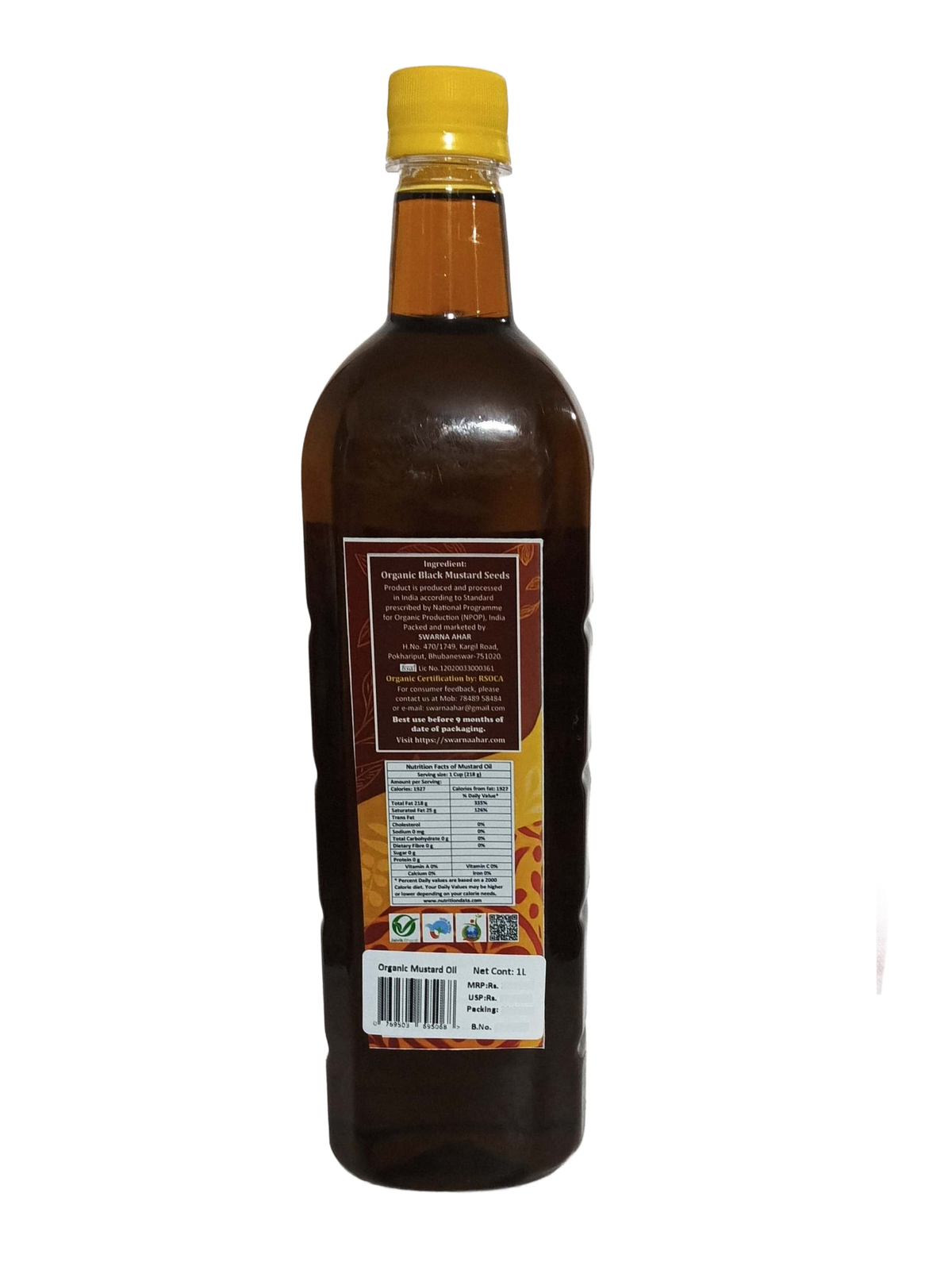 Banhii: Organic Mustard Oil 1L