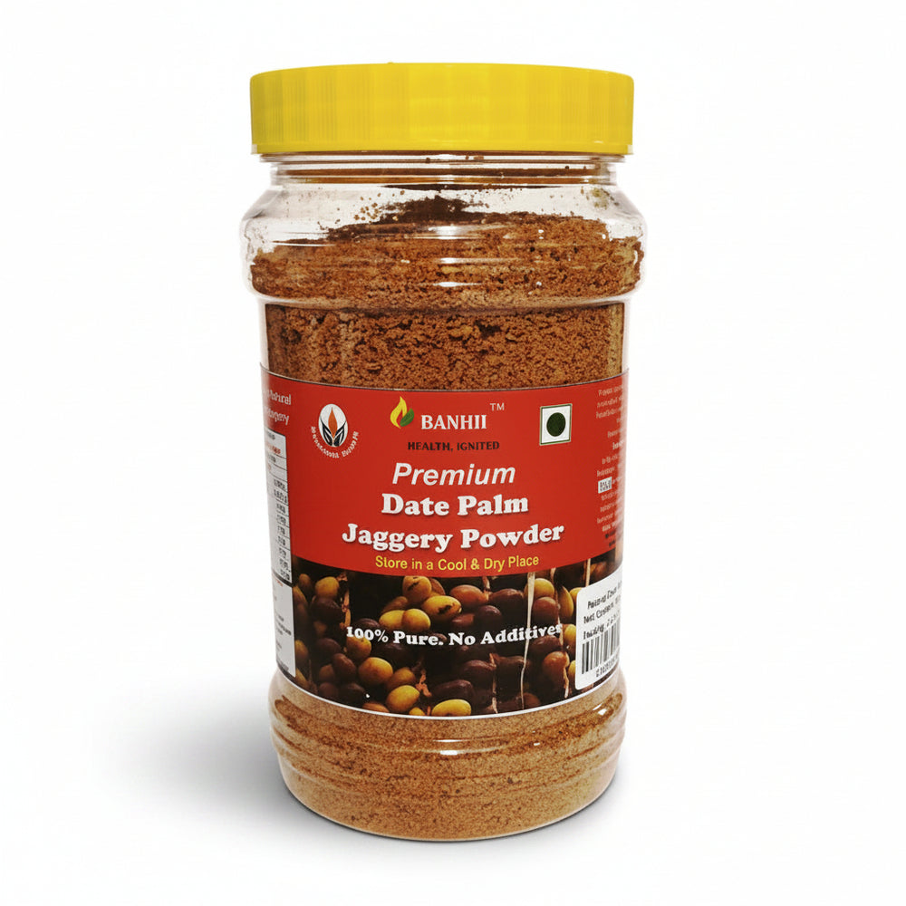 Date palm jaggery powder in a 500g pack