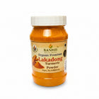 Lakadong turmeric powder in a 150g pack, golden yellow spice